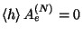 \( \left\langle h\right\rangle A_{e}^{(N)}=0 \)