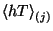 $\displaystyle \left\langle hT\right\rangle _{(j)}$